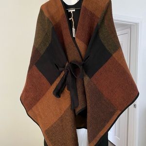 New With Tags Cape Poncho with Tie